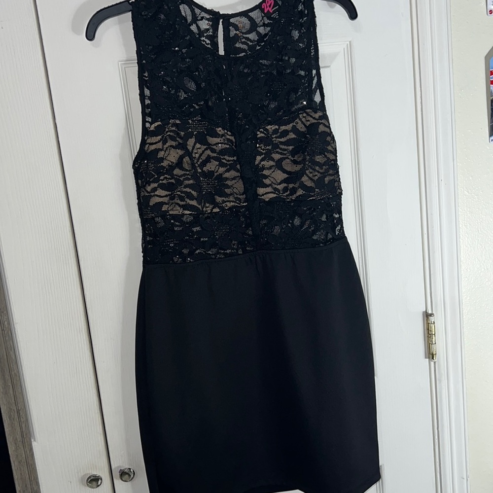 2B Bebe black sequence mini dress